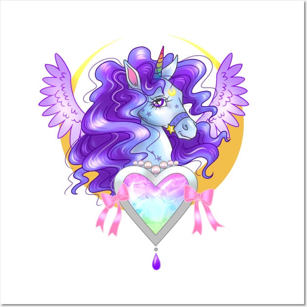 Magical Purple Unicorn Wall Art by Fizzy Vee